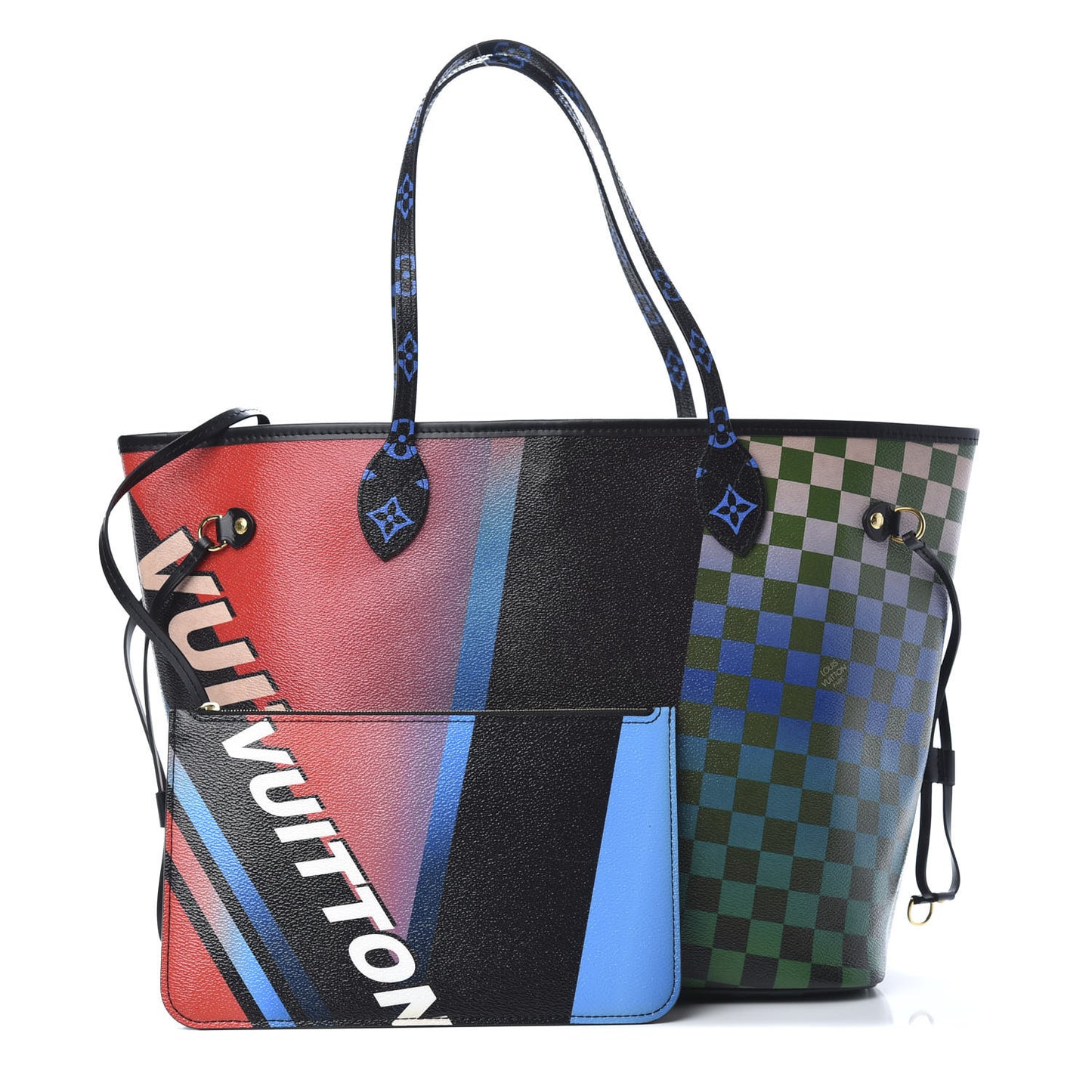 Damier Race Neverfull MM Noir Rouge