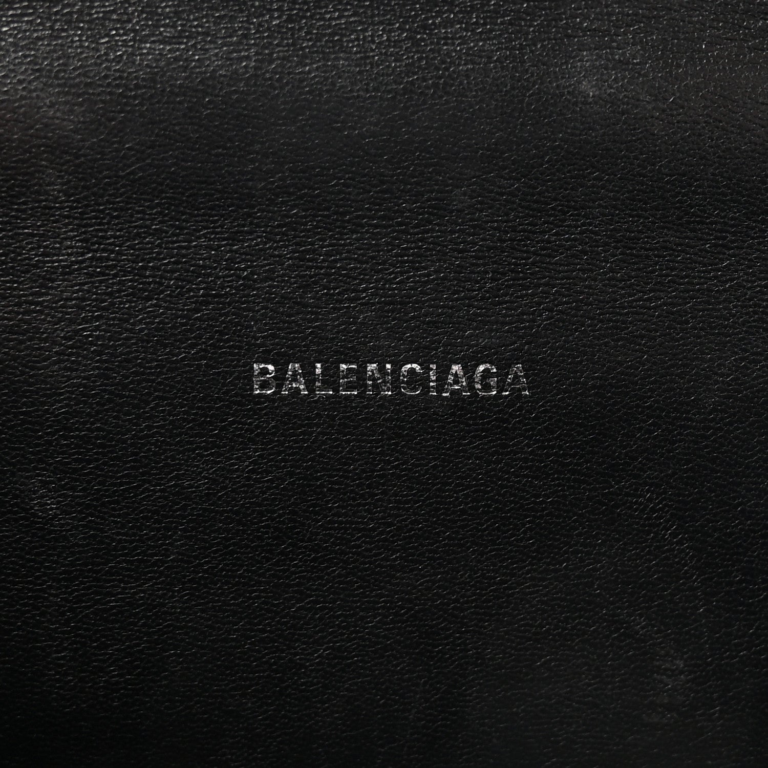 Balenciaga Shiny Calfskin Monochrome Crocodile Embossed Hourglass Top Handle Bag XS Black 6 of 9