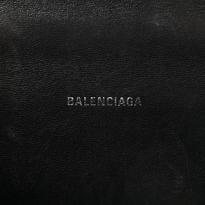 Balenciaga Shiny Calfskin Monochrome Crocodile Embossed Hourglass Top Handle Bag XS Black 6 of 9
