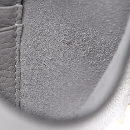 Valentino Garavani Pebbled Calfskin Medium Rockstud Envelope Flat Wristlet Pouch Grey 8 of 8