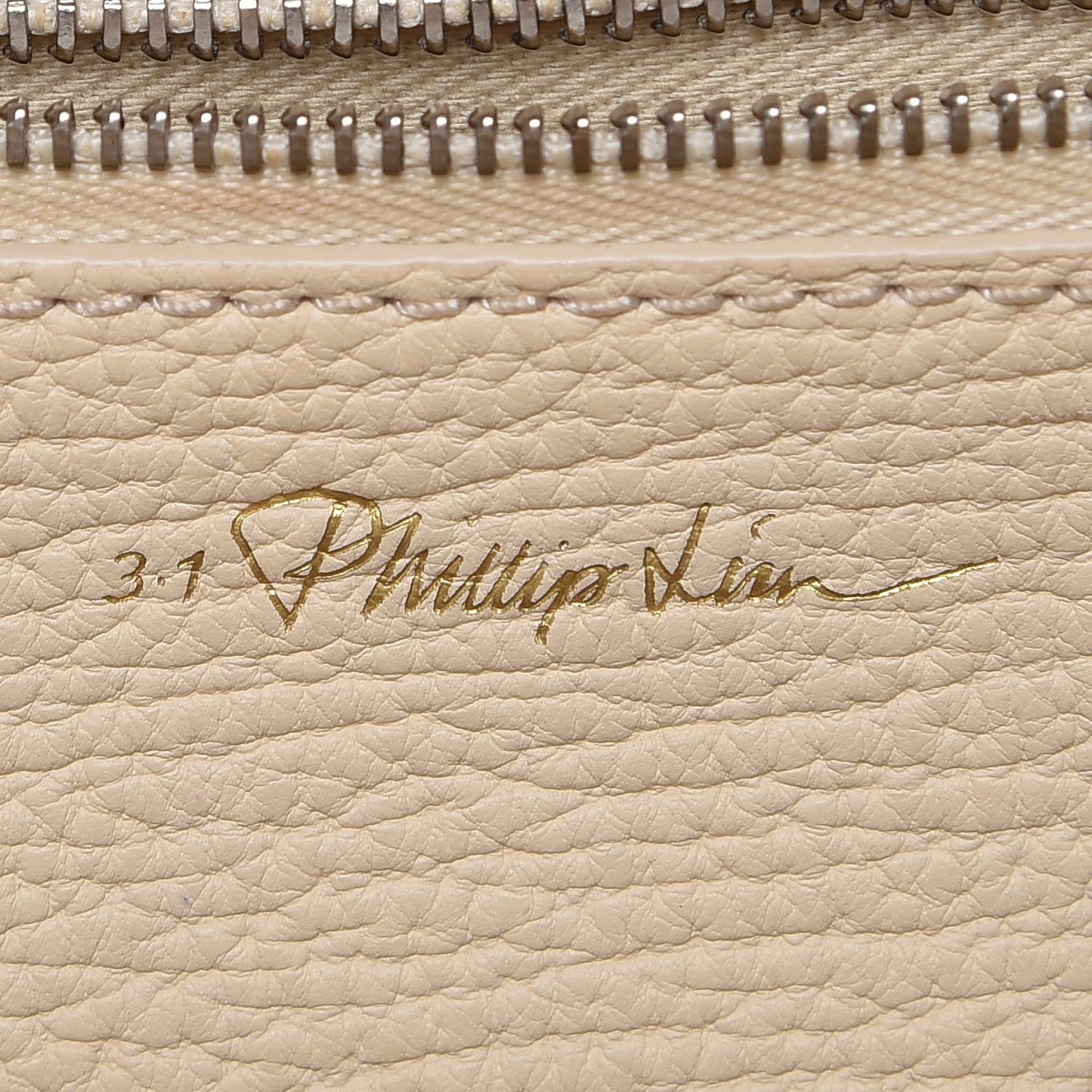 3.1 Textured Calfskin Medium Pashli Satchel Milk