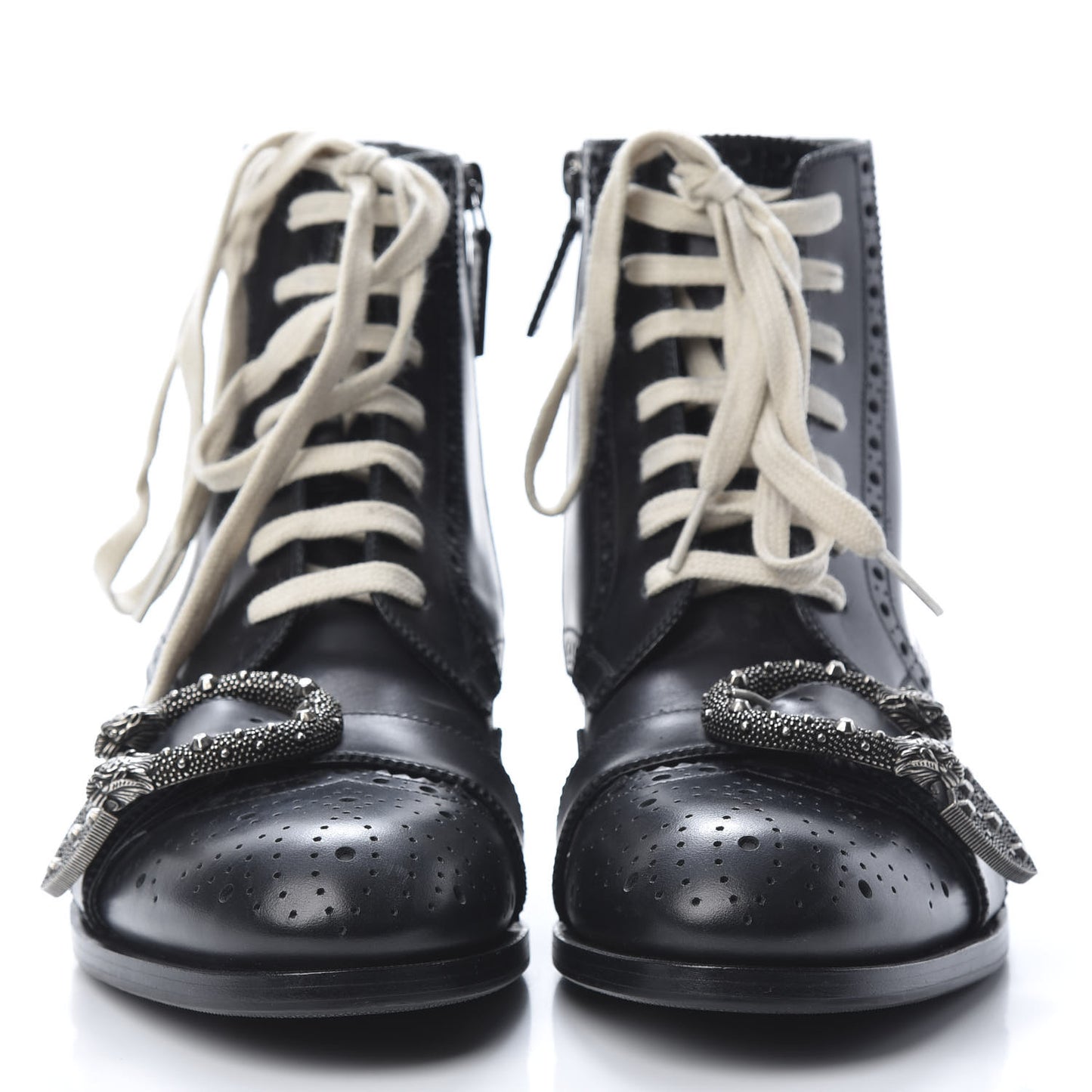Calfskin Mens Queercore Brogue Wingtip Boots 6.5 Black