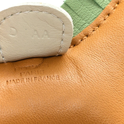 Hermes Milo Lambskin Grigri Rodeo Horse Bag Charm PM Sesame Vert Criquet Craie 3 of 4