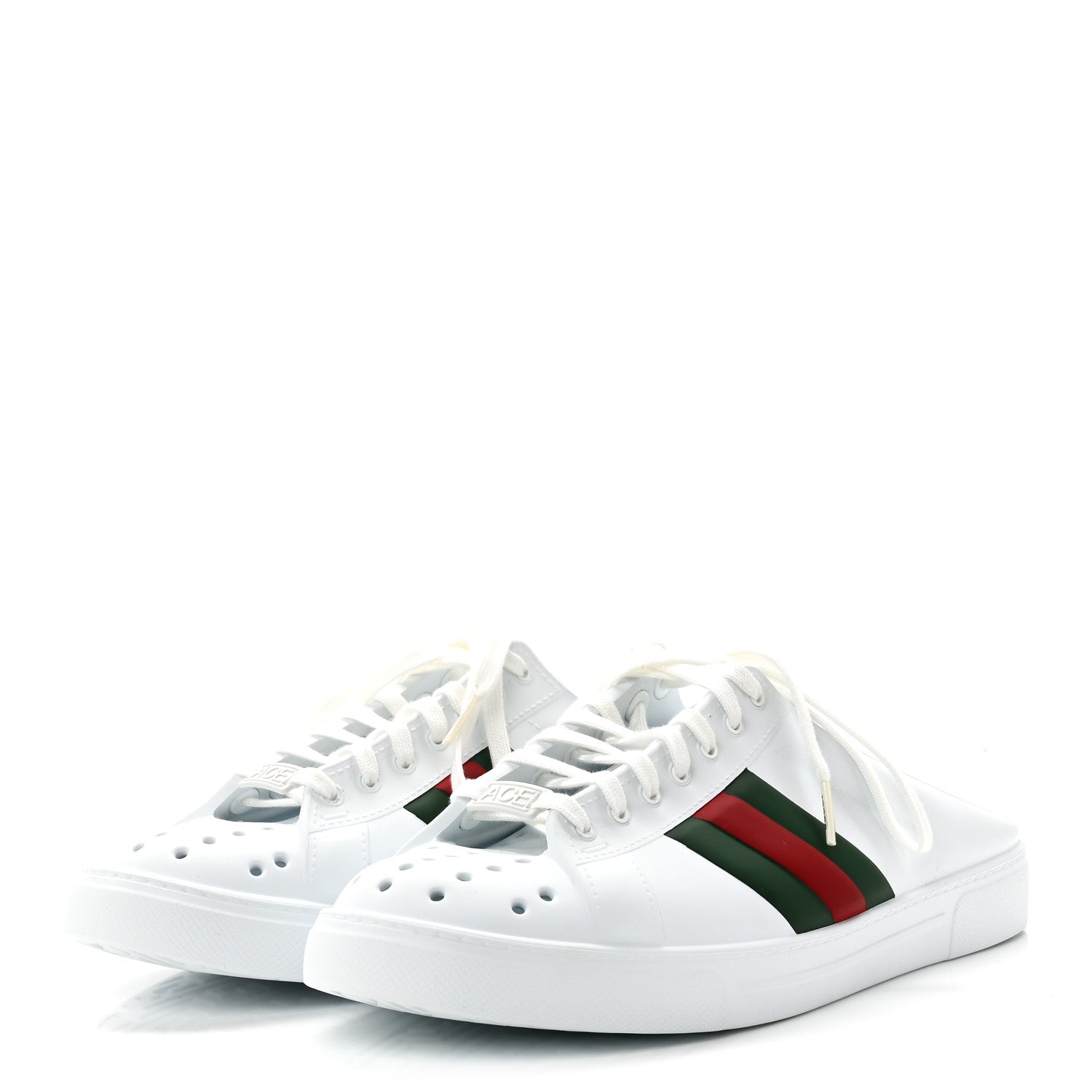 Gucci Rubber Ace Sabot Mules 41 Great White 4 of 10