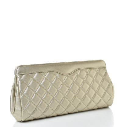 Chanel Caviar Quilted Clutch Gold 3 of 9