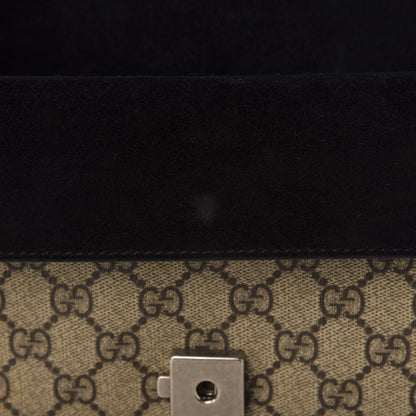 Gucci GG Supreme Monogram Suede Crystal Small Dionysus Shoulder Bag Beige Ebony Black 8 of 13
