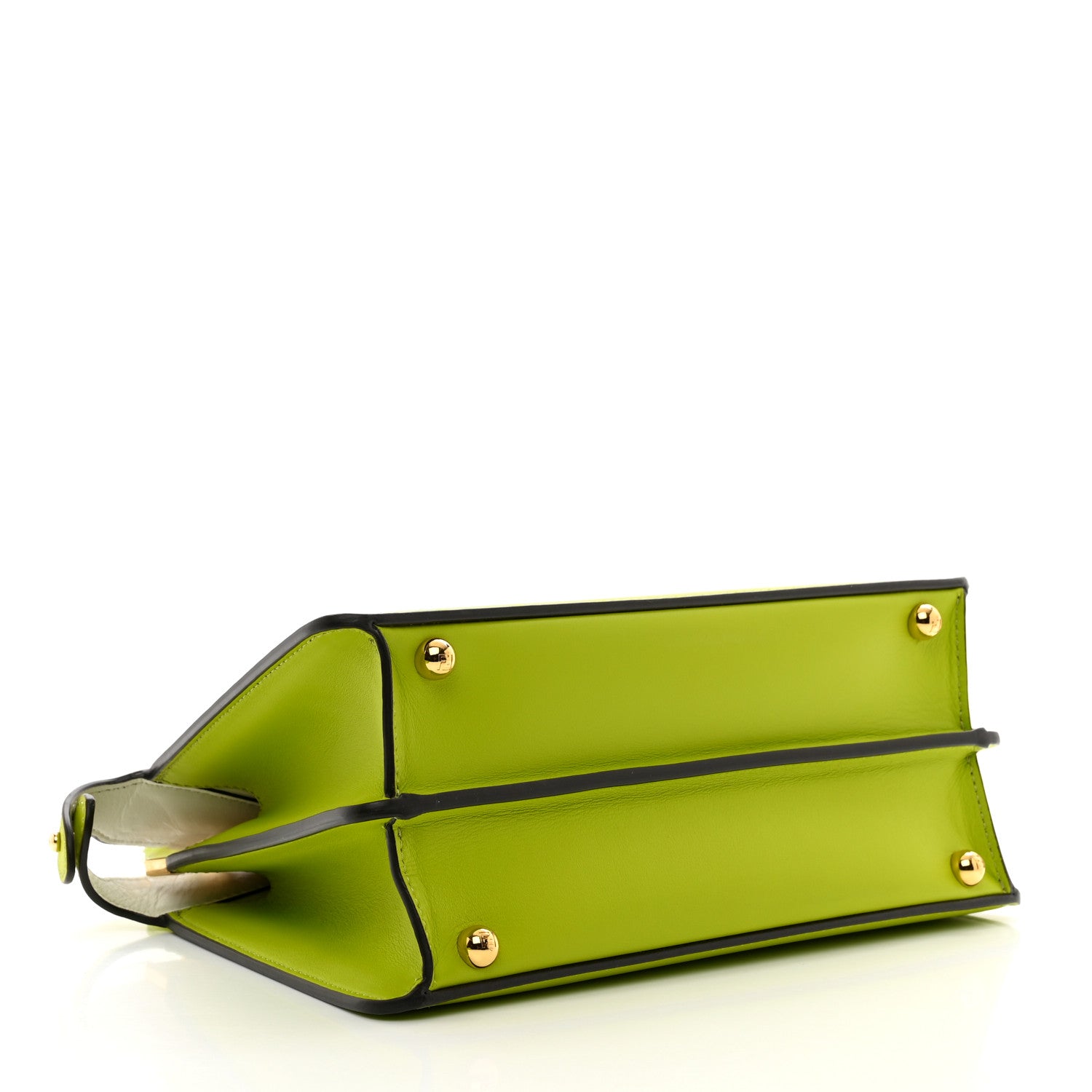 Fendi Vitello Seta Shiny Nappa Small Peekaboo I SEE U Satchel Wasabi White 4 of 11