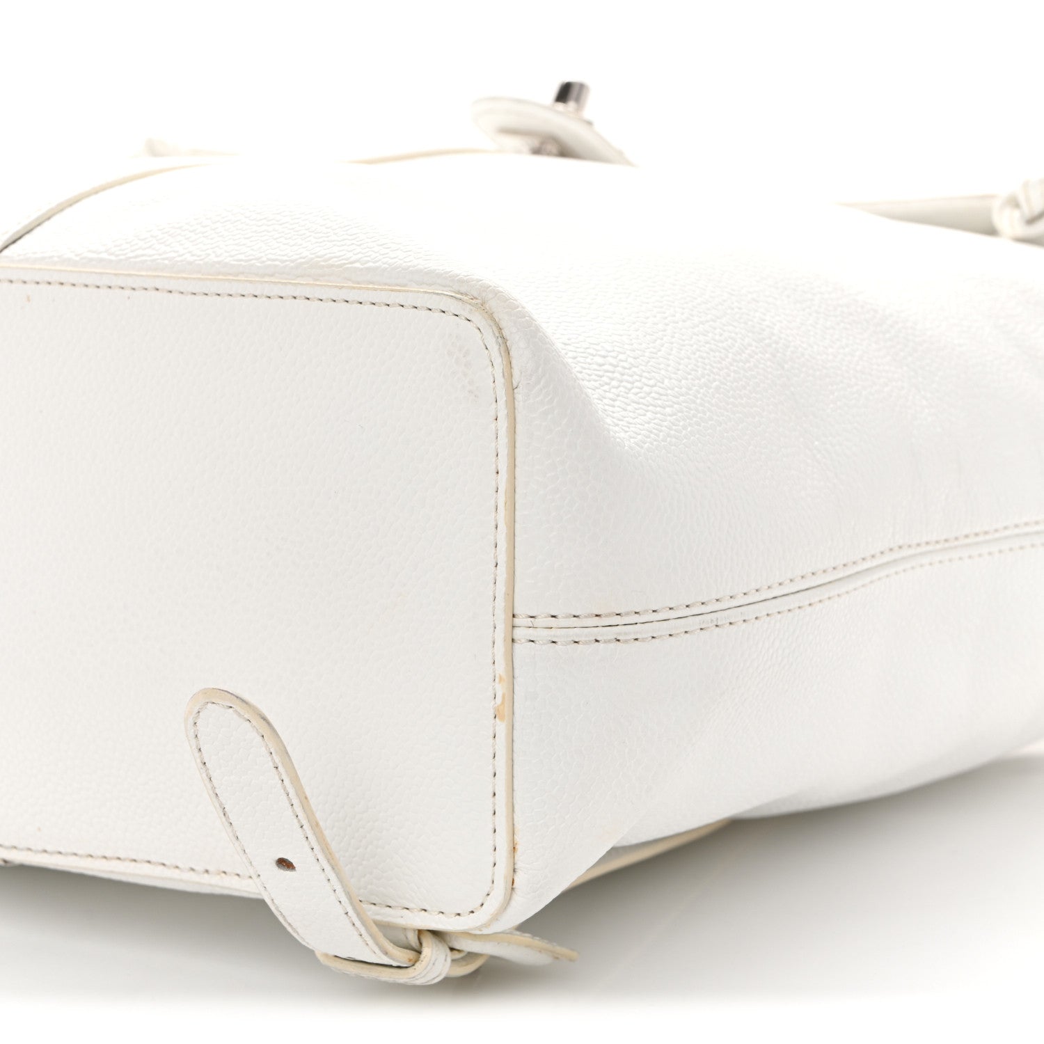 Chanel Caviar CC Backpack White 10 of 19
