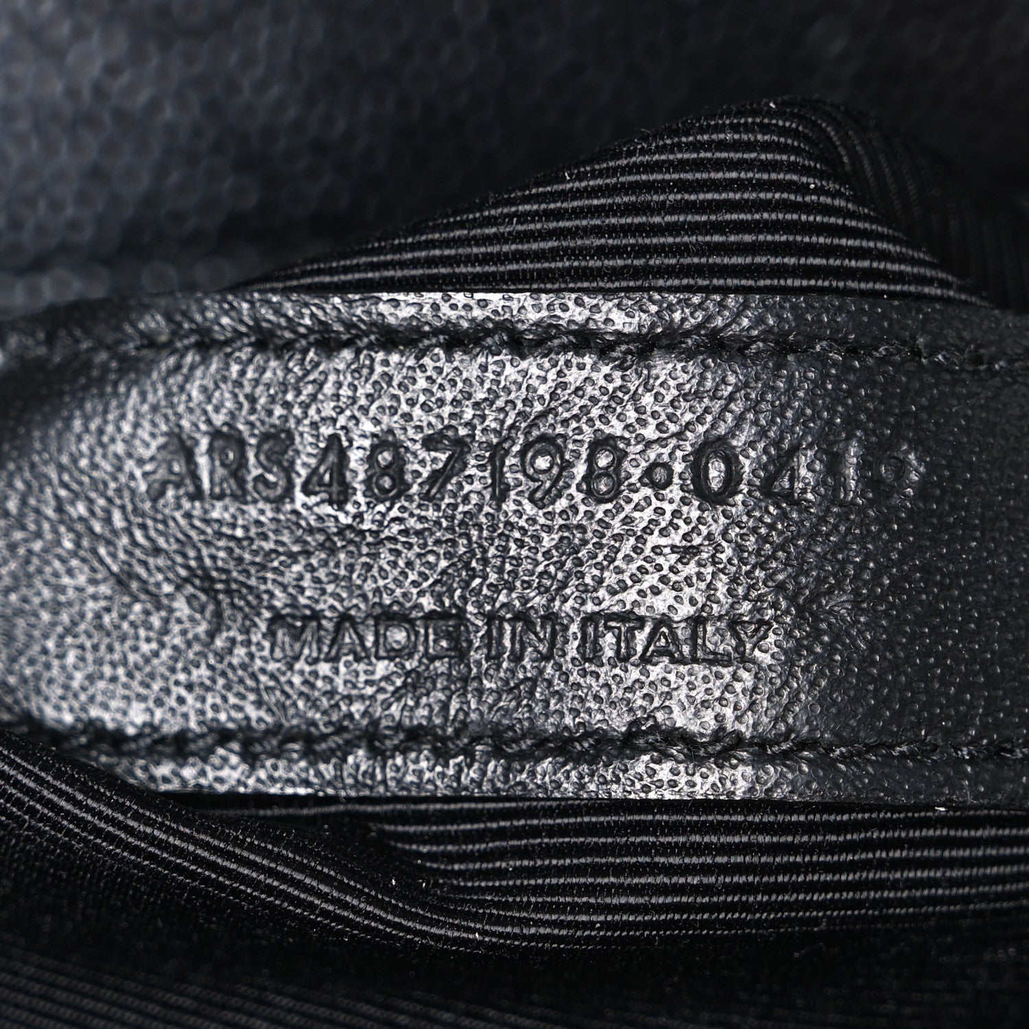 Saint Laurent Grain De Poudre Textured Mixed Matelasse Large Triquilt Monogram Monochrome Satchel Black 7 of 11