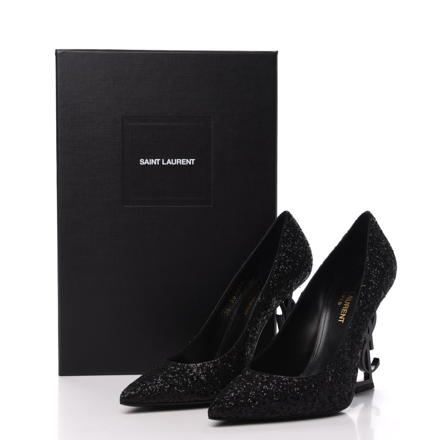 Saint Laurent Glitter Opyum Pumps 36 Black 9 of 9