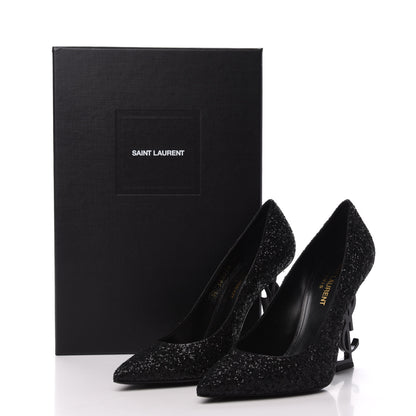 Saint Laurent Glitter Opyum Pumps 36 Black 9 of 9