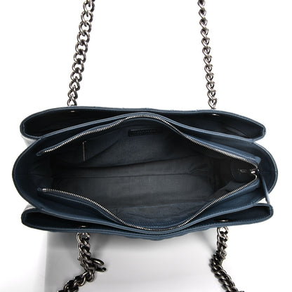 Chanel Caviar Quilted Medium Rock In Rome Tote Blue 14 of 19