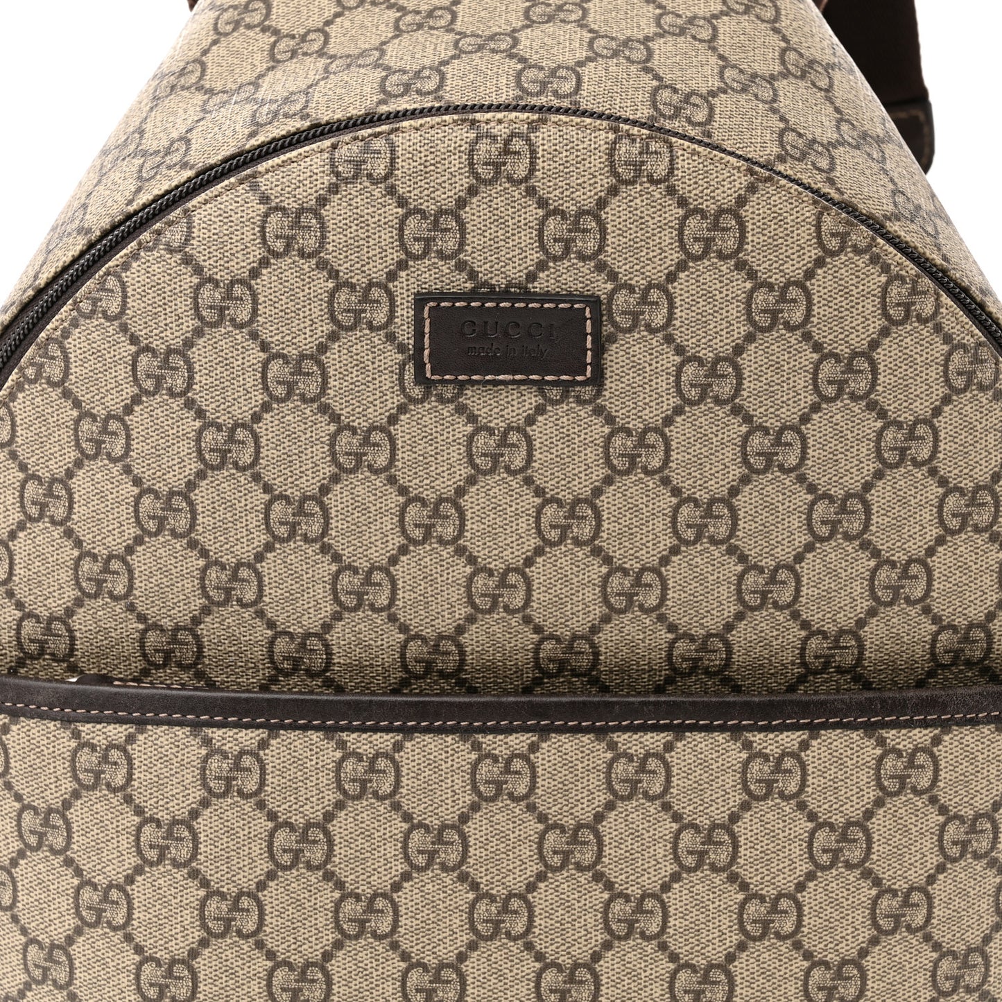 GG Supreme Monogram Margaux Calfskin Childrens Day Backpack Beige Ebony Cocoa Dark Chocolate