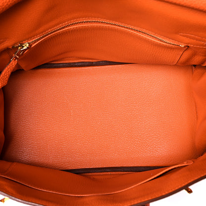 Hermes Togo Birkin 25 Orange 5 of 9