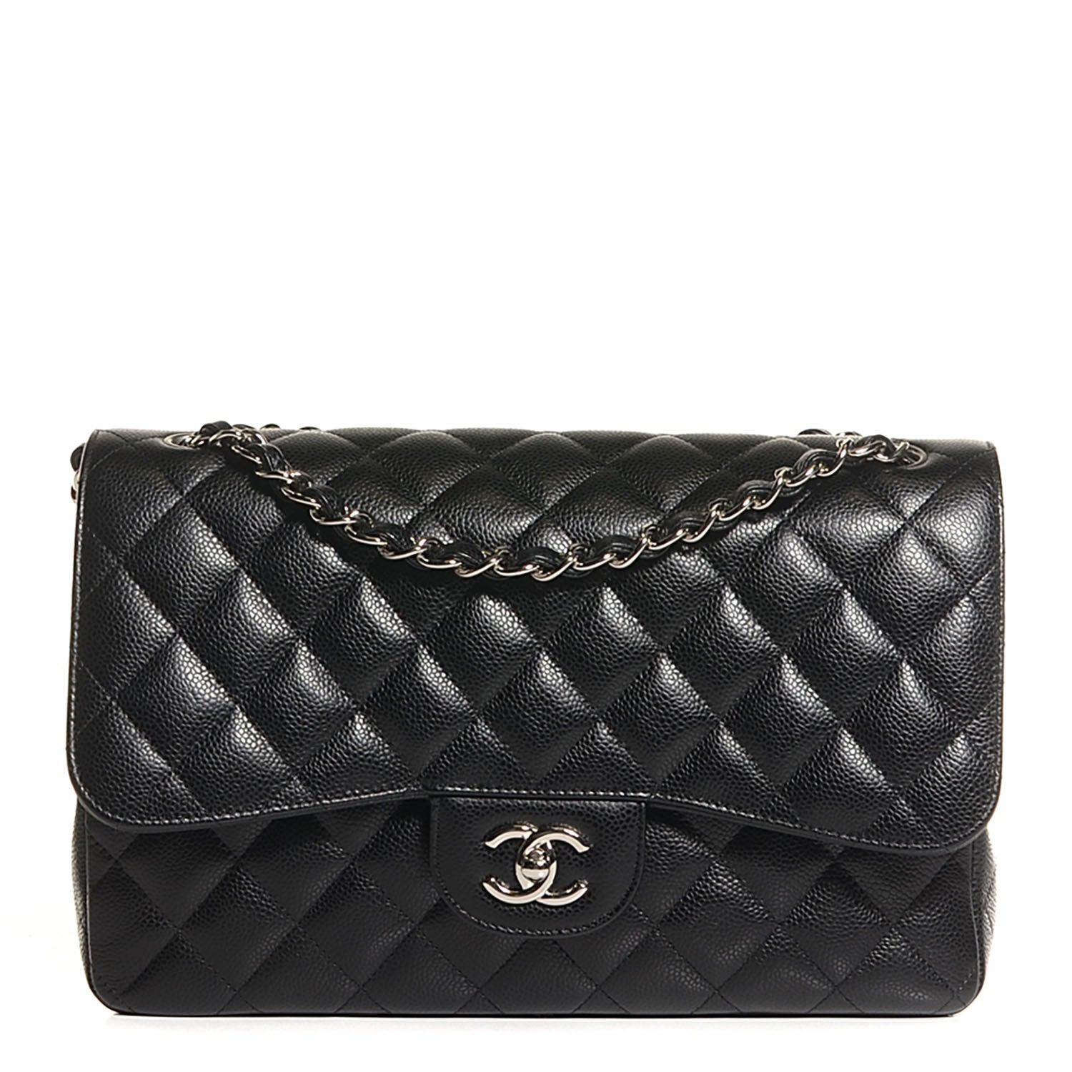 Chanel Caviar Quilted Jumbo Double Flap Black 1 of 9