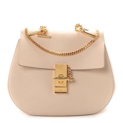 Chloe Grained Lambskin Drew Shoulder Bag Abstract White 1 of 10