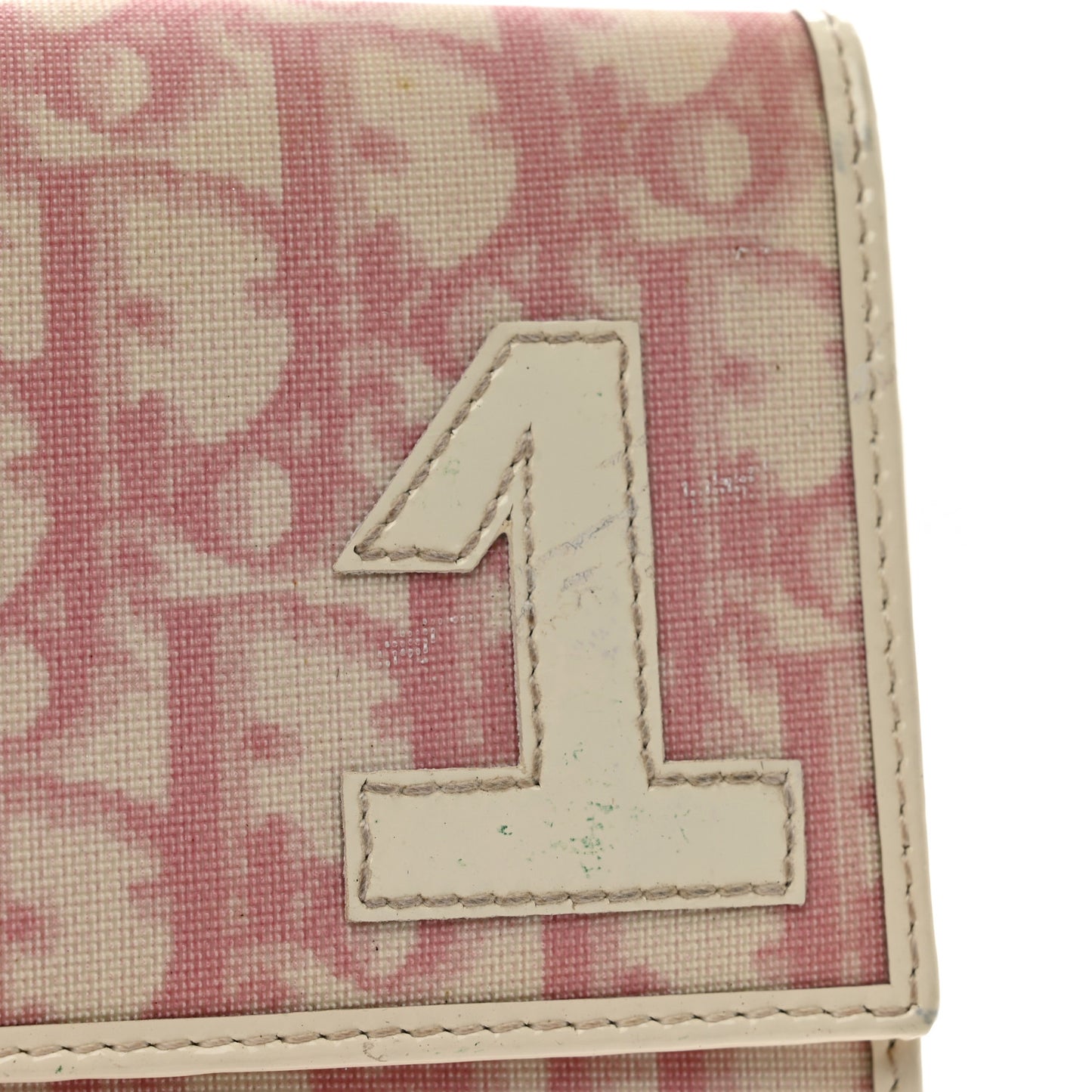 Monogram Girly Flap Compact Wallet Pink
