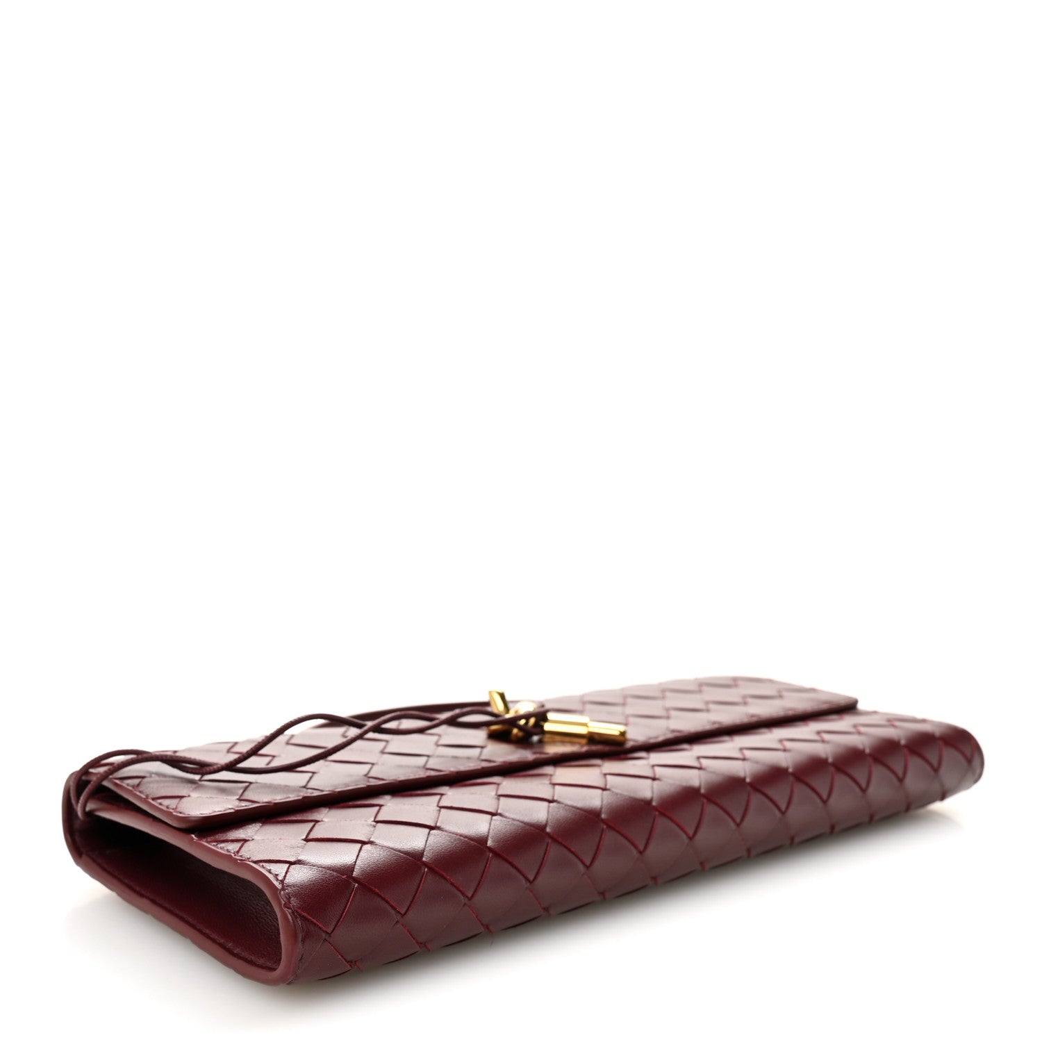 Bottega Veneta Nappa Intrecciato Long Andiamo Top Handle Clutch Barolo 4 of 6