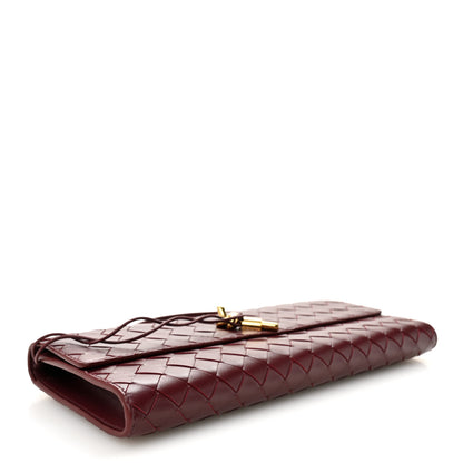 Bottega Veneta Nappa Intrecciato Long Andiamo Top Handle Clutch Barolo 4 of 6