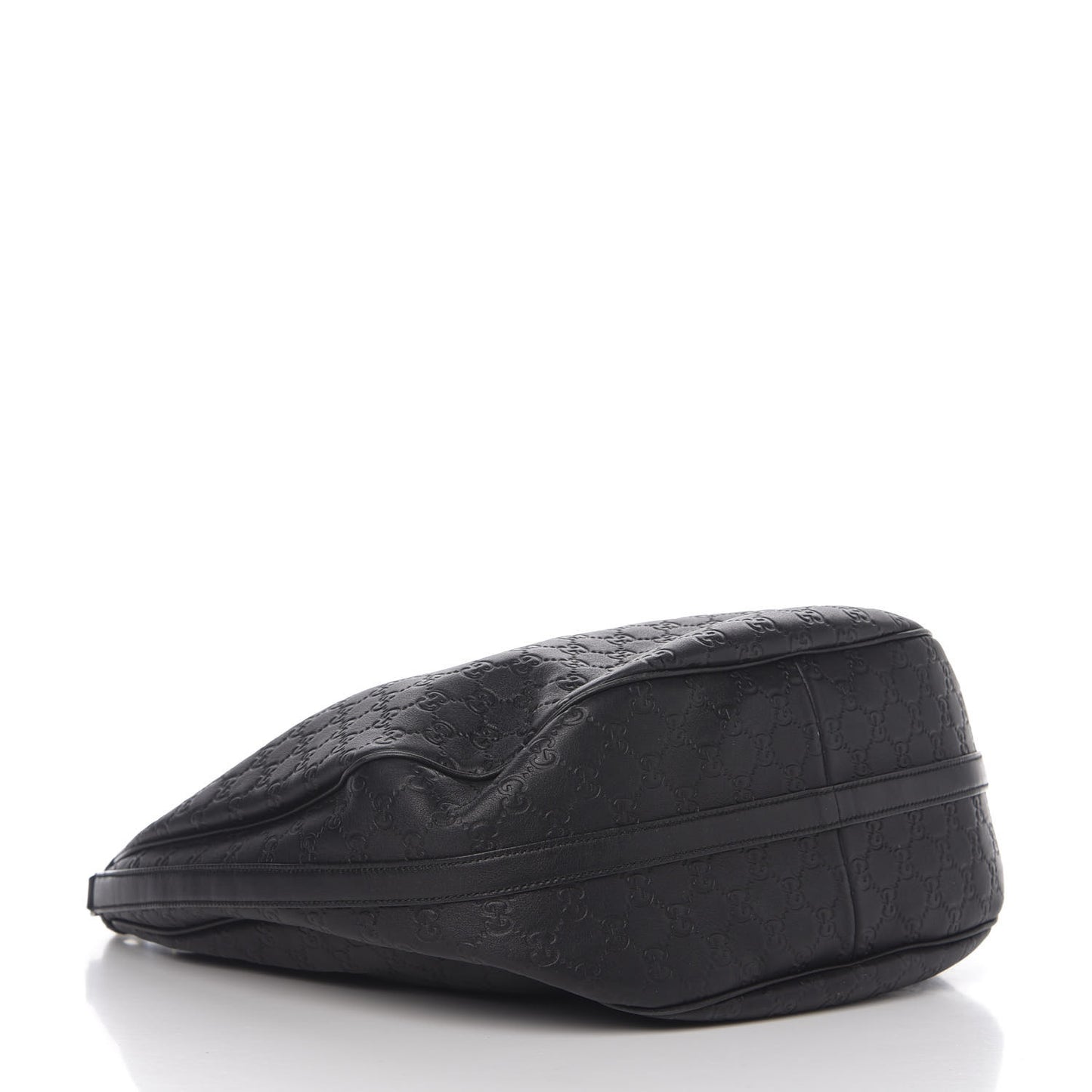 Guccissima Large GG Twins Hobo Black