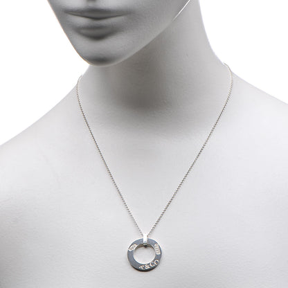 Tiffany Sterling Silver 1837 Open Circle Pendant Necklace 2 of 8