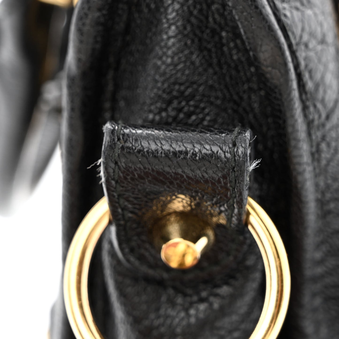 Chevre Gold Metallic Edge Hardware Mini City Black