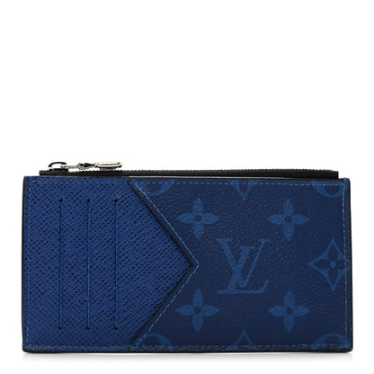 Louis Vuitton Monogram Taiga Coin Card Holder Cobalt 1 of 6