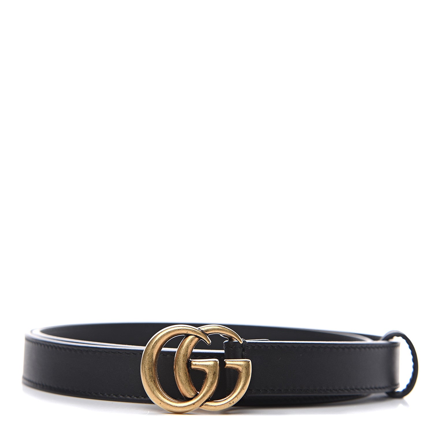 Gucci Calfskin Double G 20mm Belt 85 34 Black 1 of 5