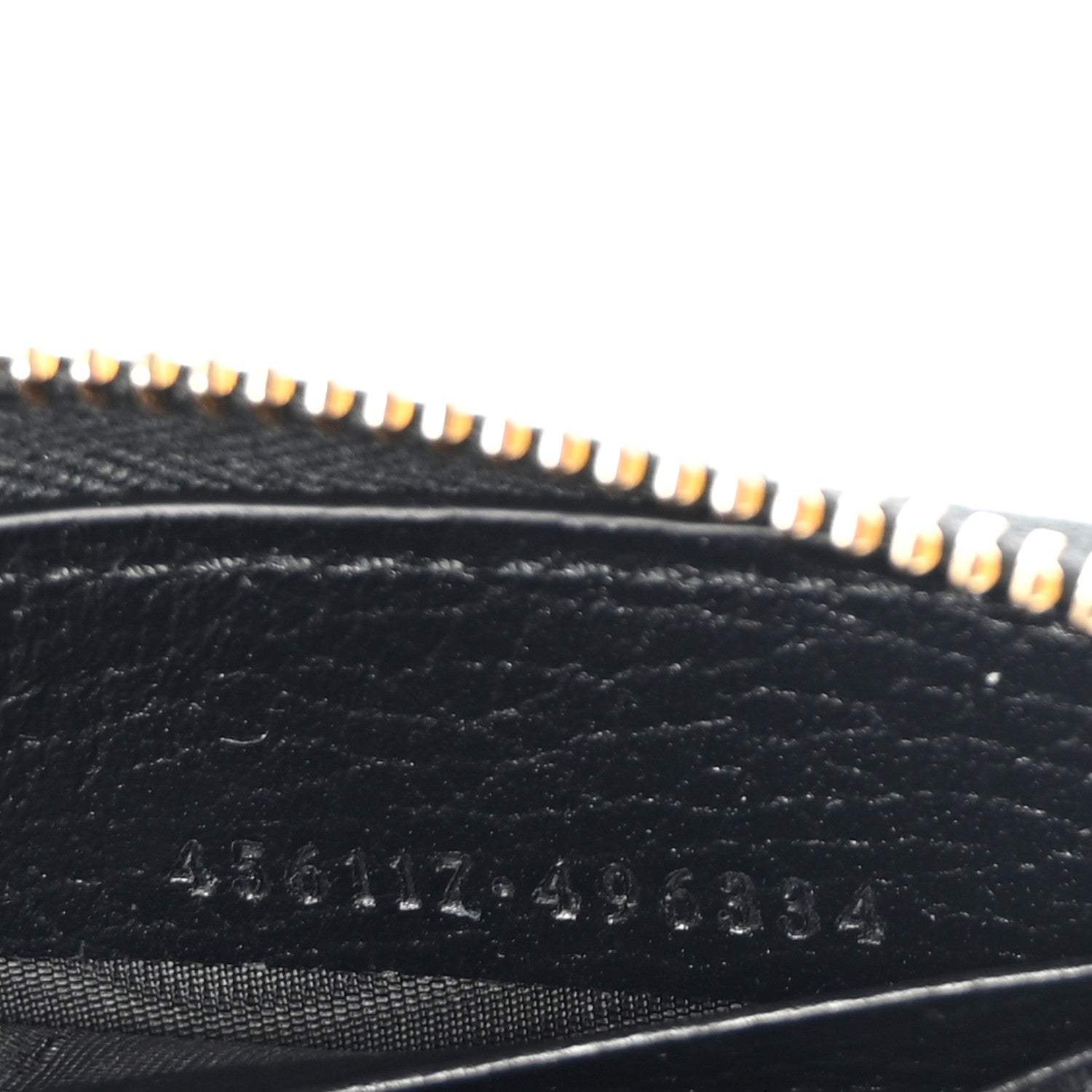 Gucci Dollar Calfskin GG Supreme Monogram GG Marmont Zip Around Wallet Black Beige Ebony 6 of 6