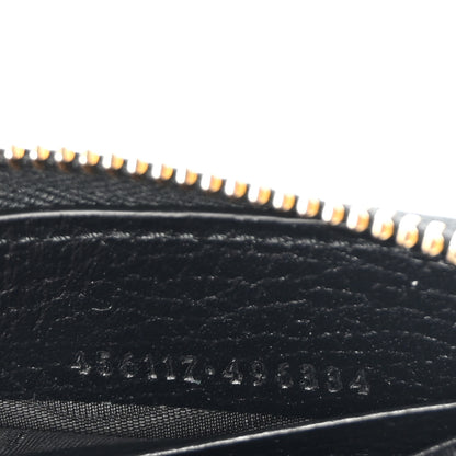 Gucci Dollar Calfskin GG Supreme Monogram GG Marmont Zip Around Wallet Black Beige Ebony 6 of 6
