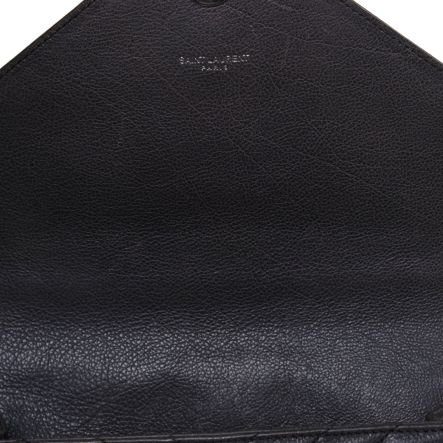 Saint Laurent Sheepskin Matelasse Chevron Monogram Medium College Bag Asphalt 10 of 13