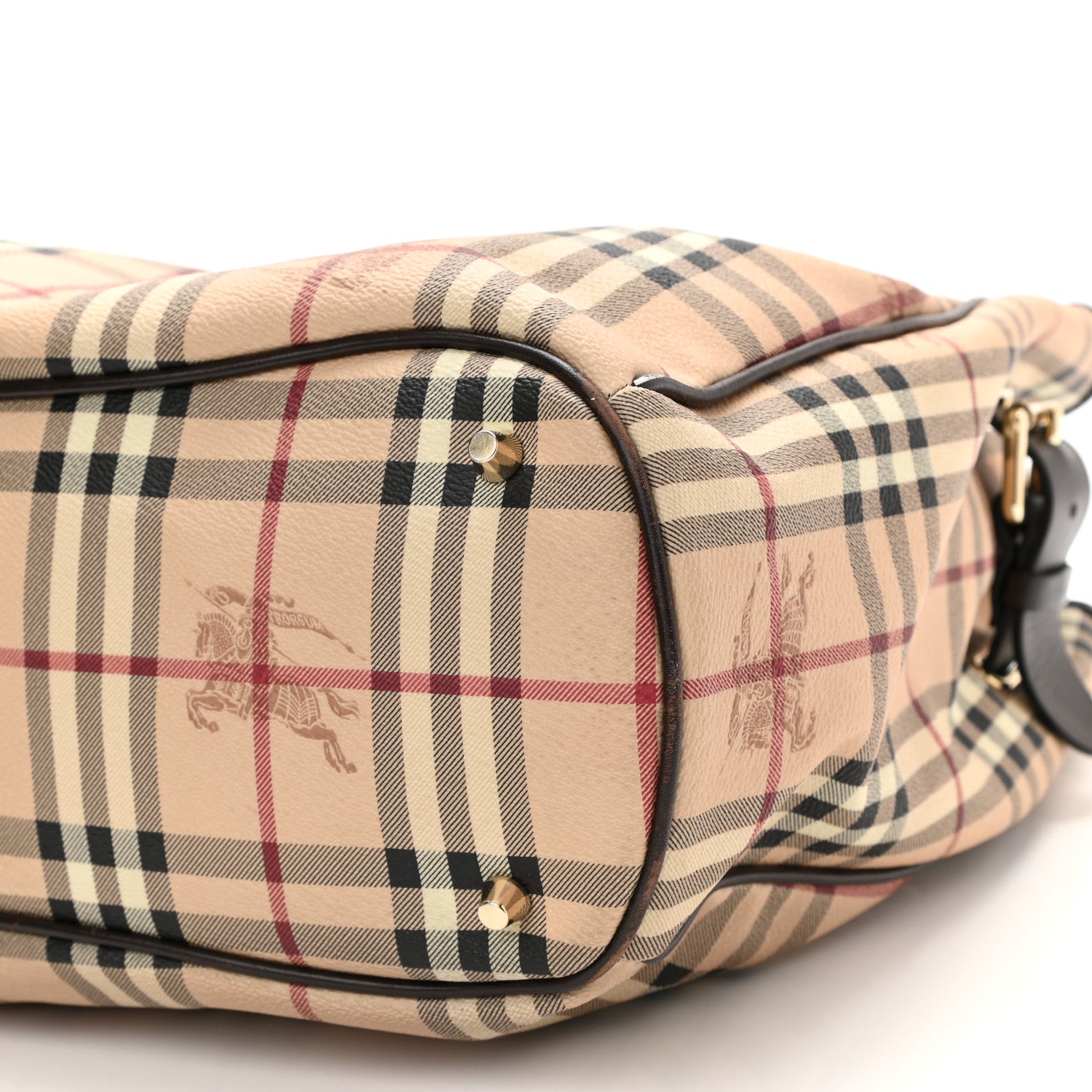 Burberry Haymarket Check Medium Walden Belted Hobo Chocolate 8 of 10