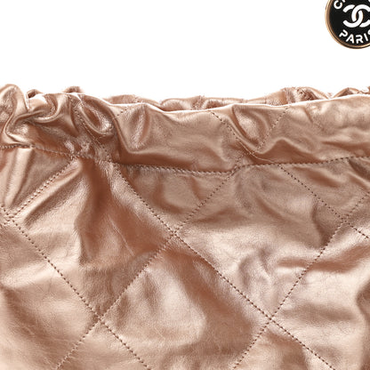 Chanel Metallic Calfskin Quilted Small Chanel 22 Pink 10 of 12