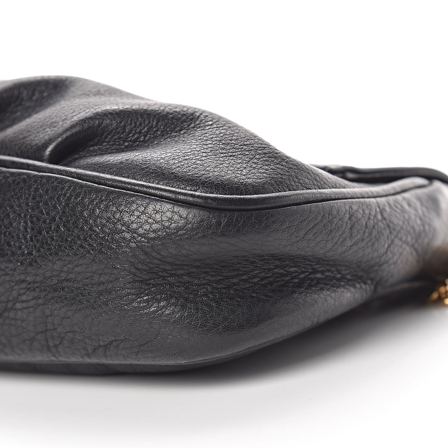 Vitello Flamingo Fendista Pouchette Crossbody Black