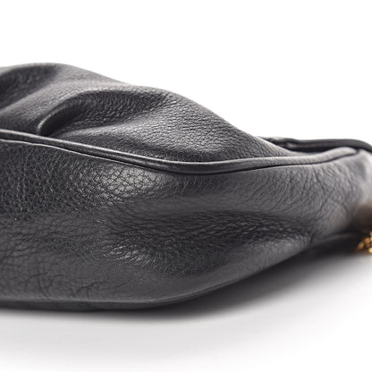 Fendi Vitello Flamingo Fendista Pouchette Crossbody Black 10 of 11