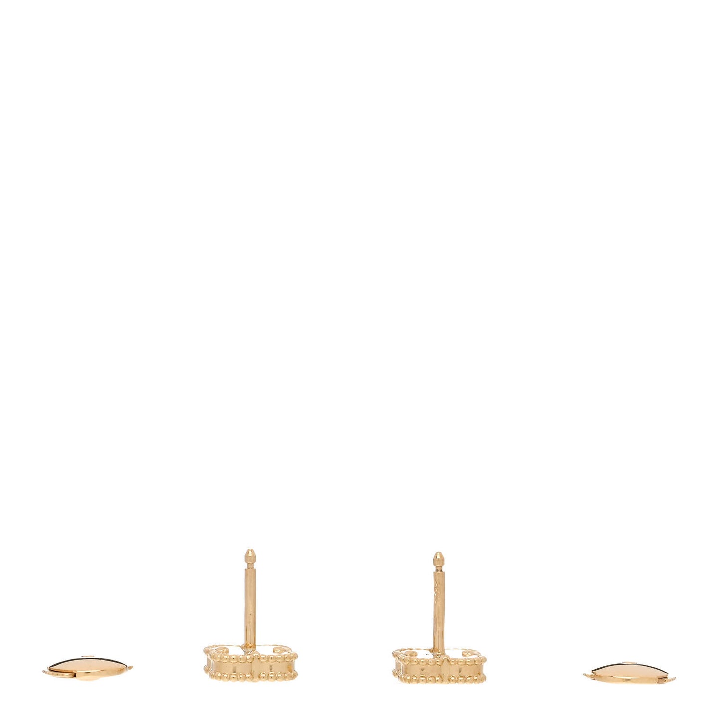 18K Yellow Gold Black Onyx Sweet Alhambra Earrings