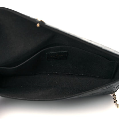 Louis Vuitton Empreinte Pochette Felicie Chain Wallet Black 6 of 12