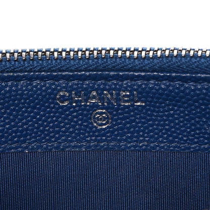 Chanel Caviar Quilted Small Boy Clutch With Chain Blue 7 of 16