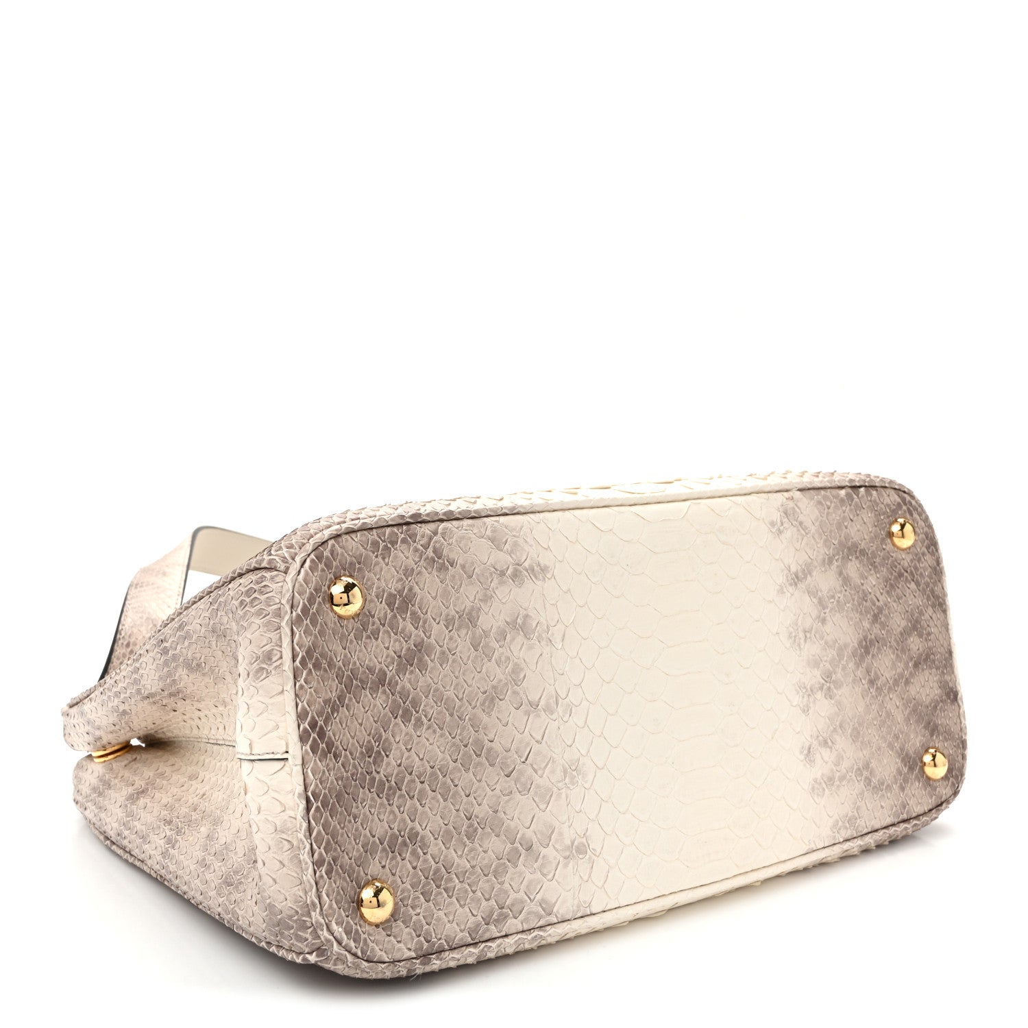 Prada Snakeskin Medium Galleria Double Zip Tote Gradient White 4 of 13