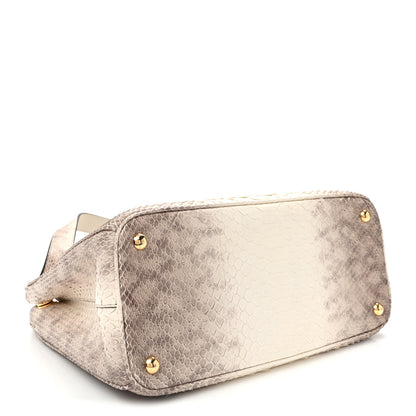 Prada Snakeskin Medium Galleria Double Zip Tote Gradient White 4 of 13