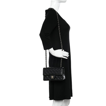 Chanel Lambskin Quilted Mini Rectangular Flap Black 2 of 11