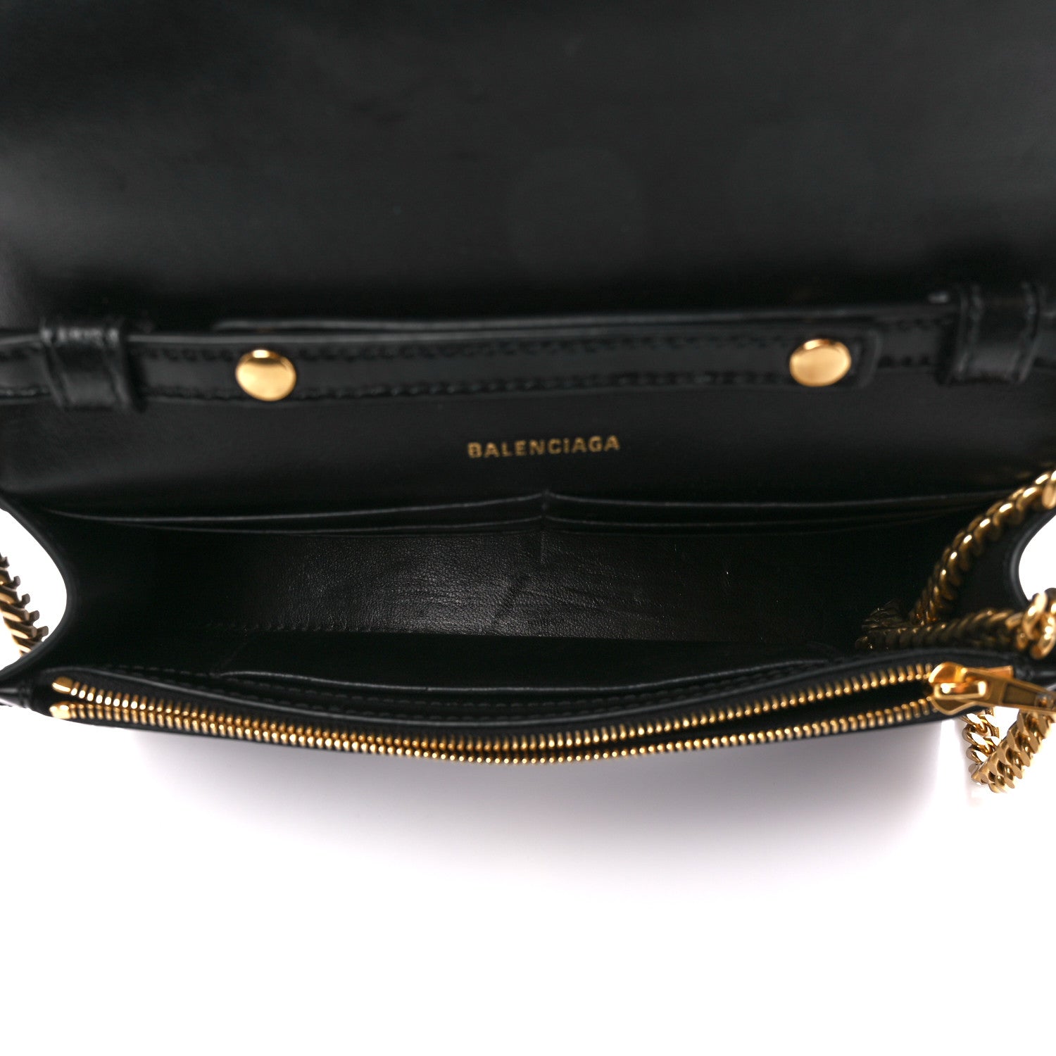 Balenciaga Shiny Box Calfskin Hourglass Chain Bag Black 5 of 10