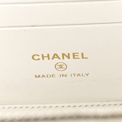 Chanel Caviar Quilted Small Vanity Case With Chain White 6 of 12