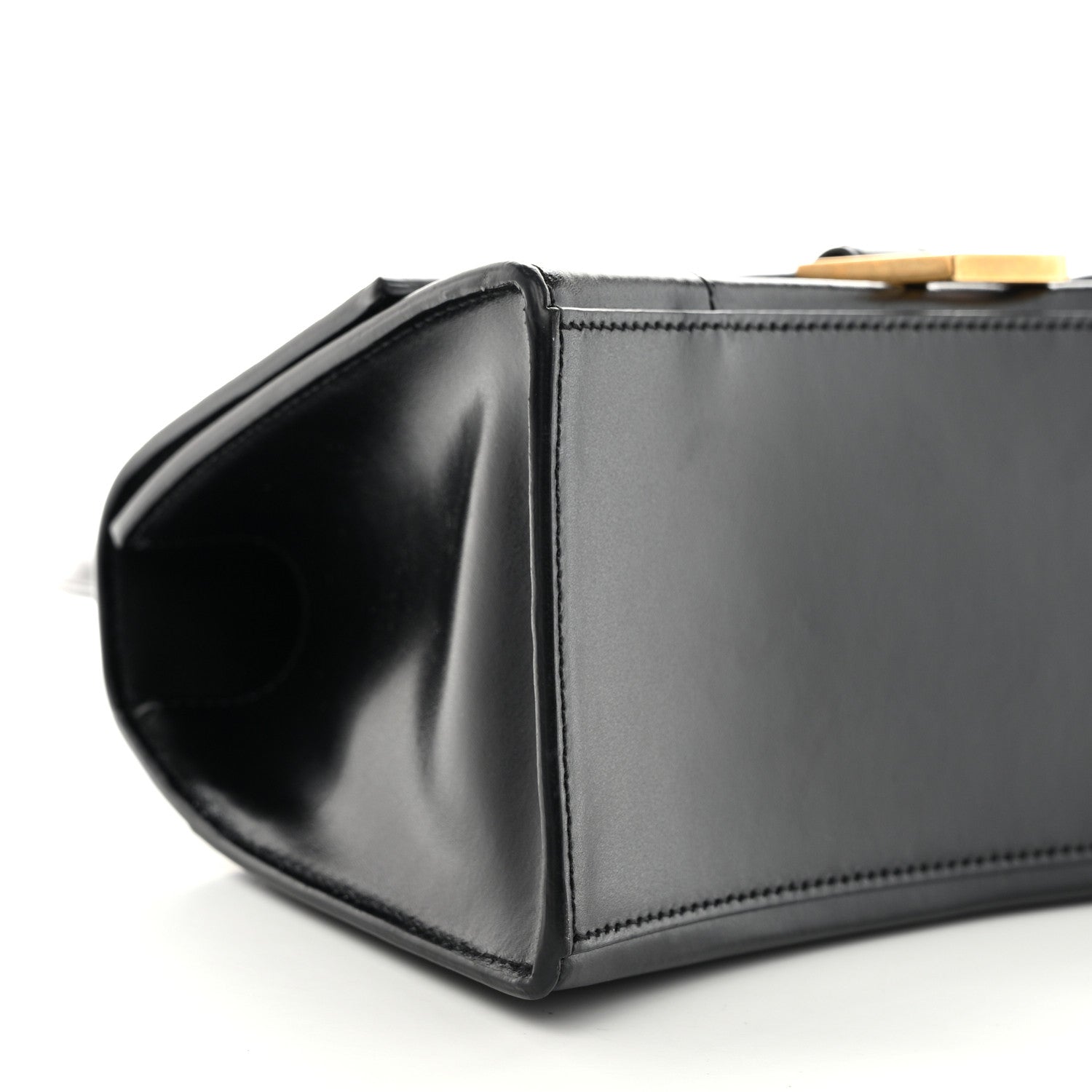 Balenciaga Shiny Box Calfskin Small Hourglass Top Handle Bag Black 8 of 9