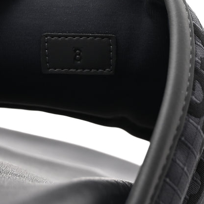 Gucci Monogram Ripstop Demetra Mens Slide Sandals 8 Grey Black 9 of 10