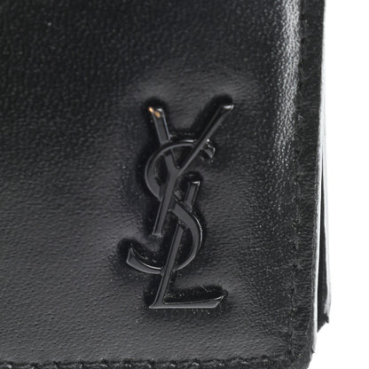 Saint Laurent Matte Calfskin Tiny Cassandre Bill Clip Wallet Black 8 of 9