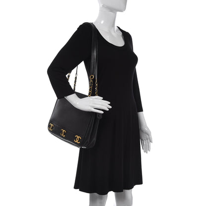 Chanel Caviar CC Shoulder Bag Black 2 of 12