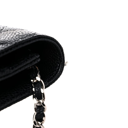 Chanel Caviar Quilted Wallet On Chain WOC Black 11 of 12