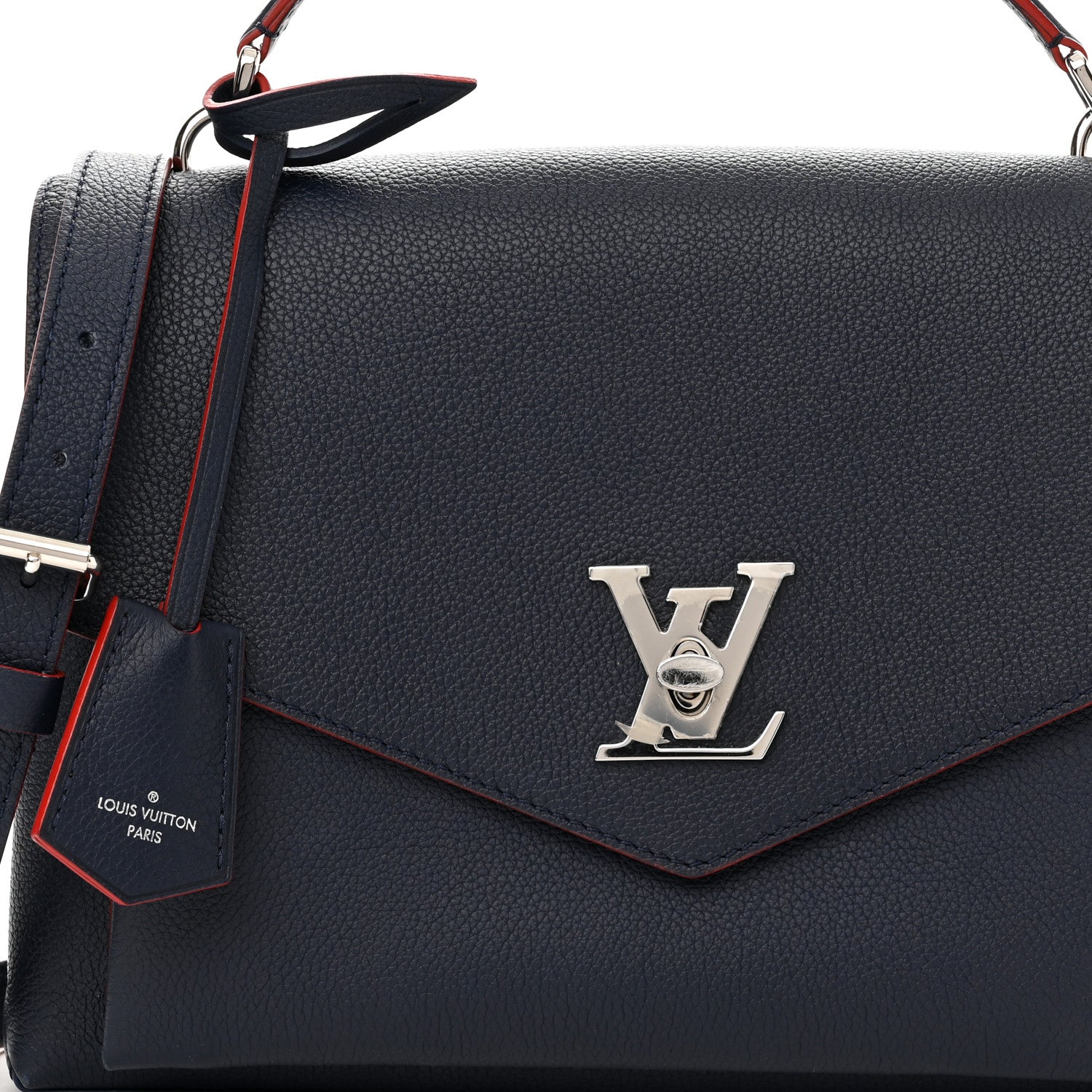 Louis Vuitton Soft Calfskin My Lockme Top Handle Marine Rouge 7 of 10