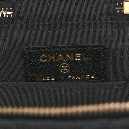 Chanel Caviar Quilted Mini Top Handle Vanity With Chain Black 6 of 11